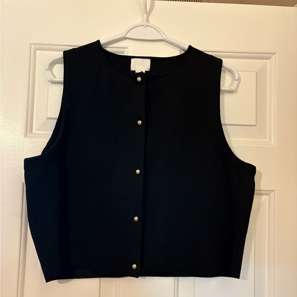 H&M vest with gold buttons